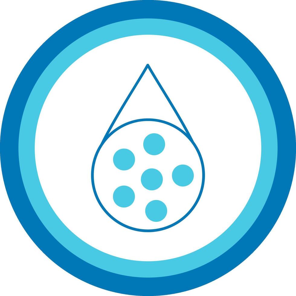 Water Borne Blue Tone Circle Icon vector