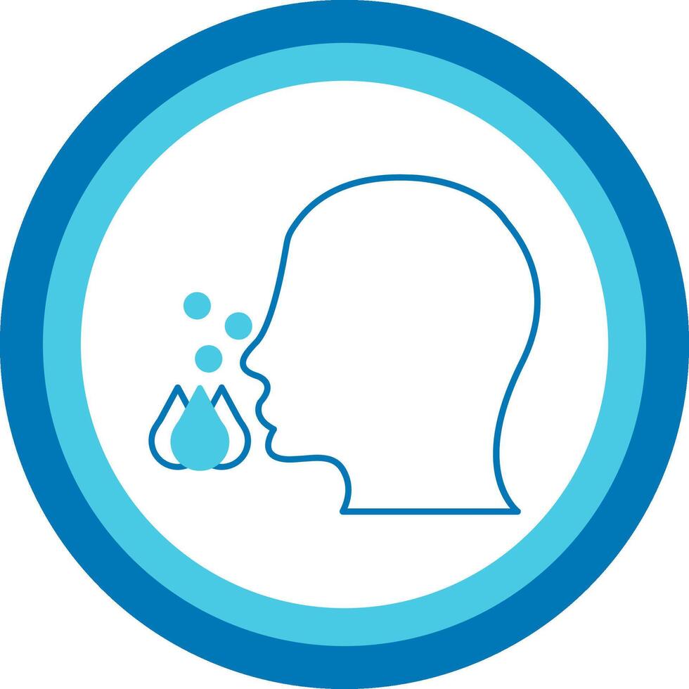 Pollen Allergy Blue Tone Circle Icon vector