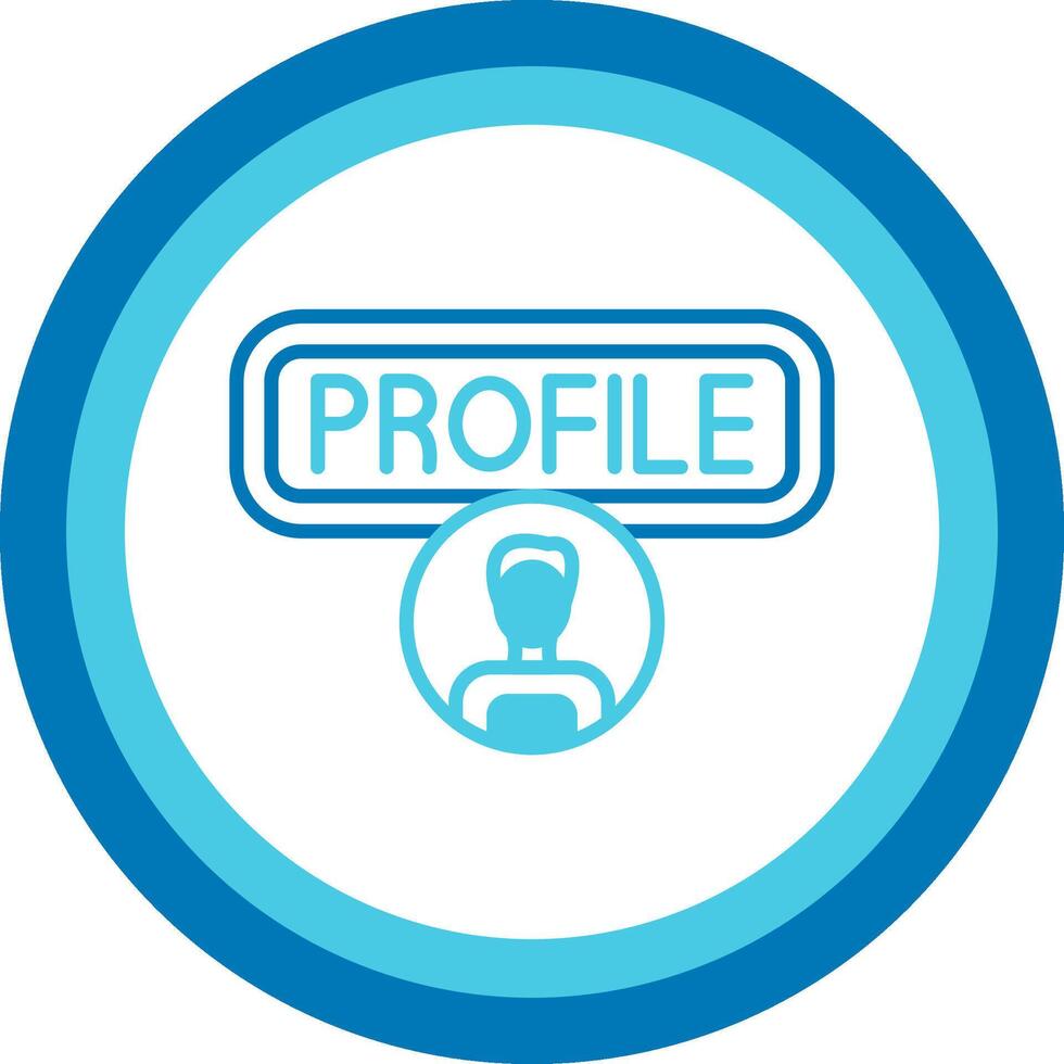 User Profile Blue Tone Circle Icon vector