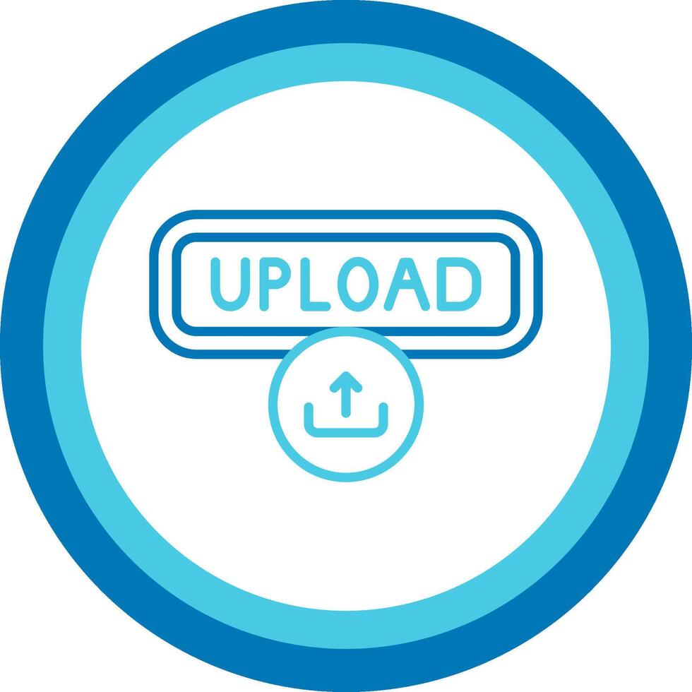 Upload Blue Tone Circle Icon vector