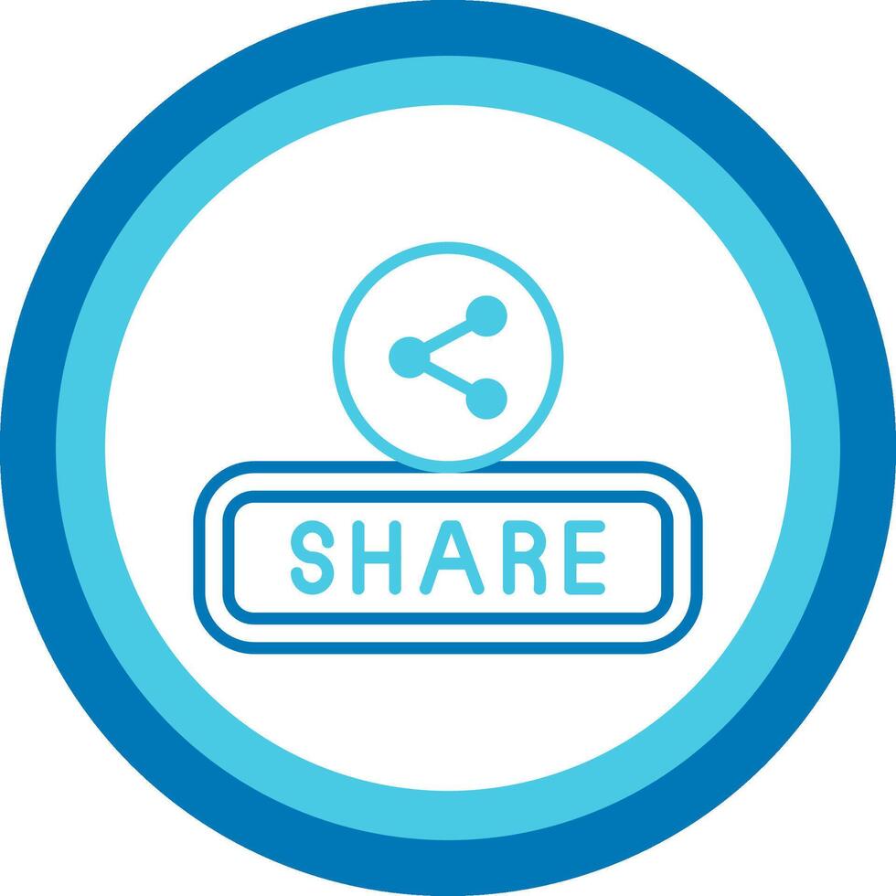 Share Blue Tone Circle Icon vector