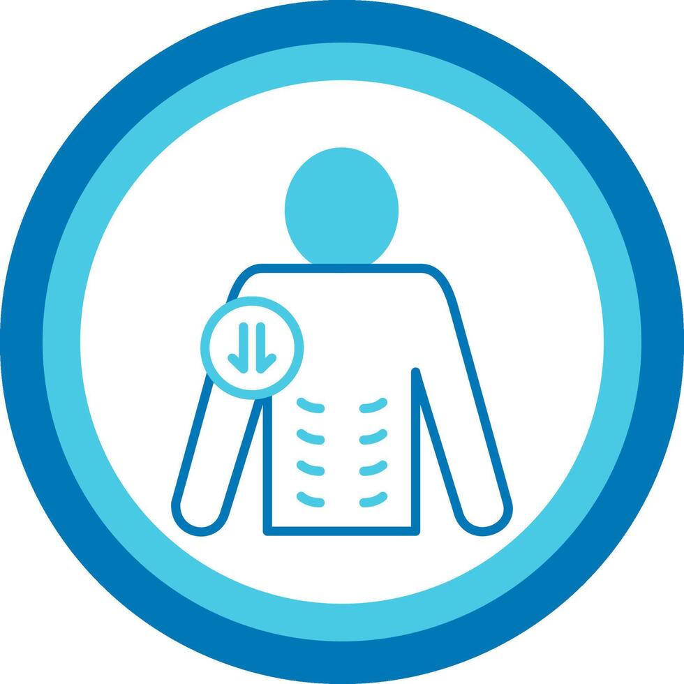 Weight Loss Blue Tone Circle Icon vector
