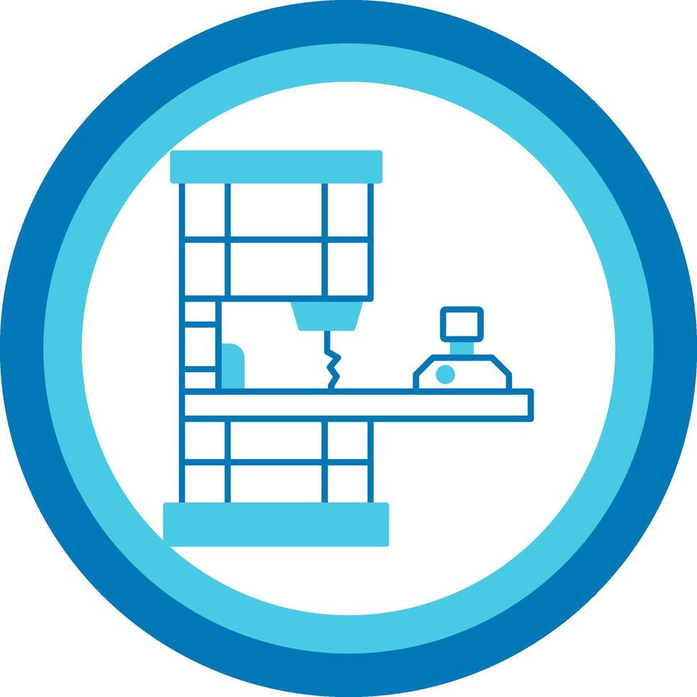 Band Saw Blue Tone Circle Icon vector