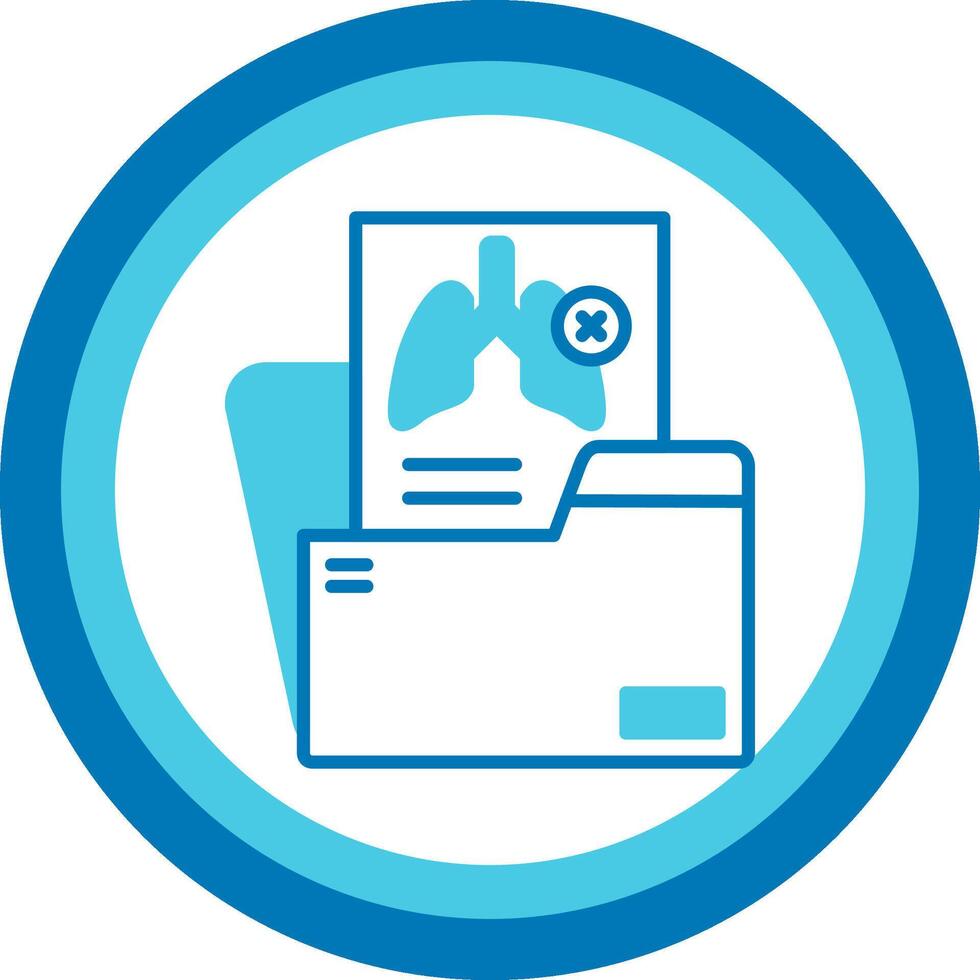 Tuberculosis Folder Blue Tone Circle Icon vector