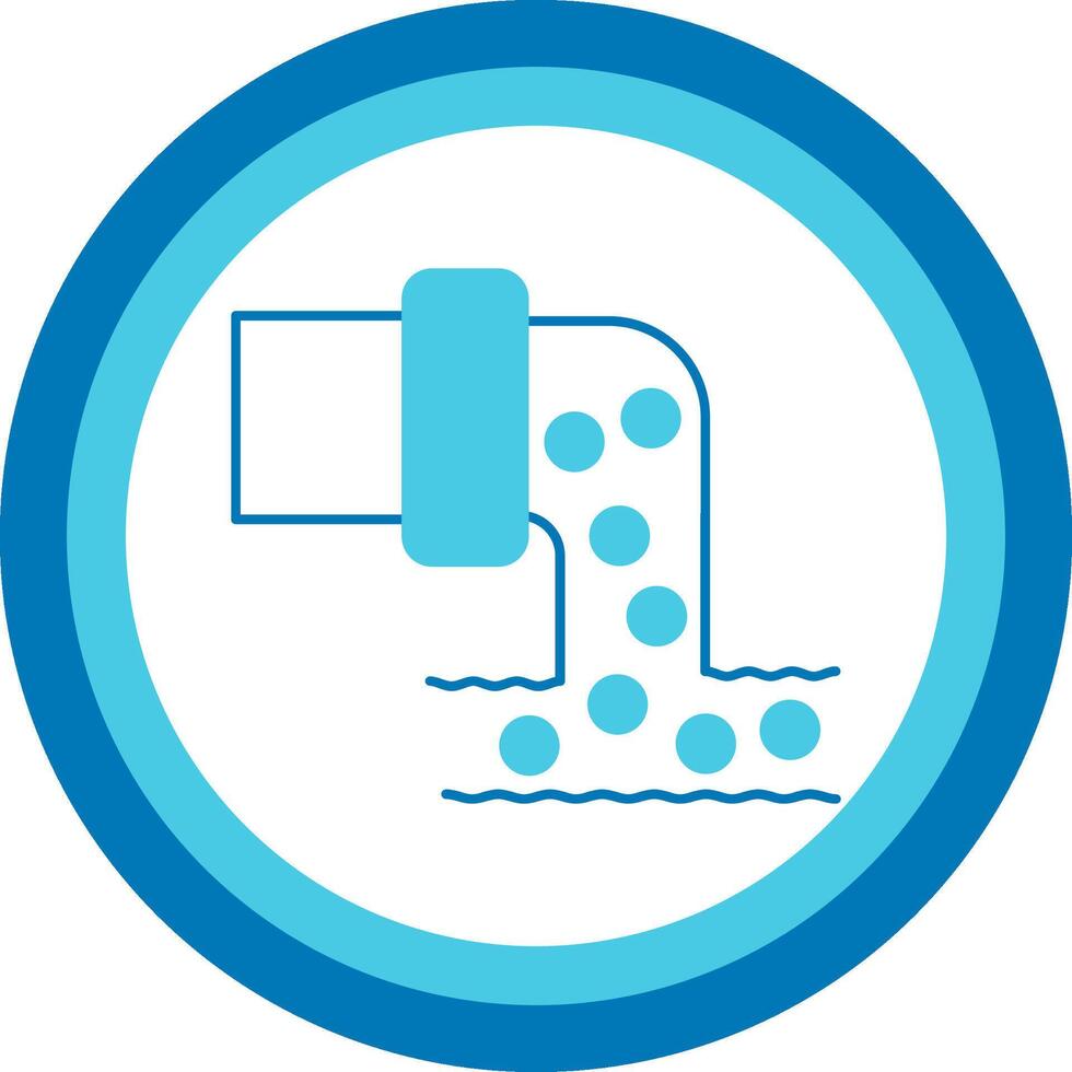 Sewage Blue Tone Circle Icon vector