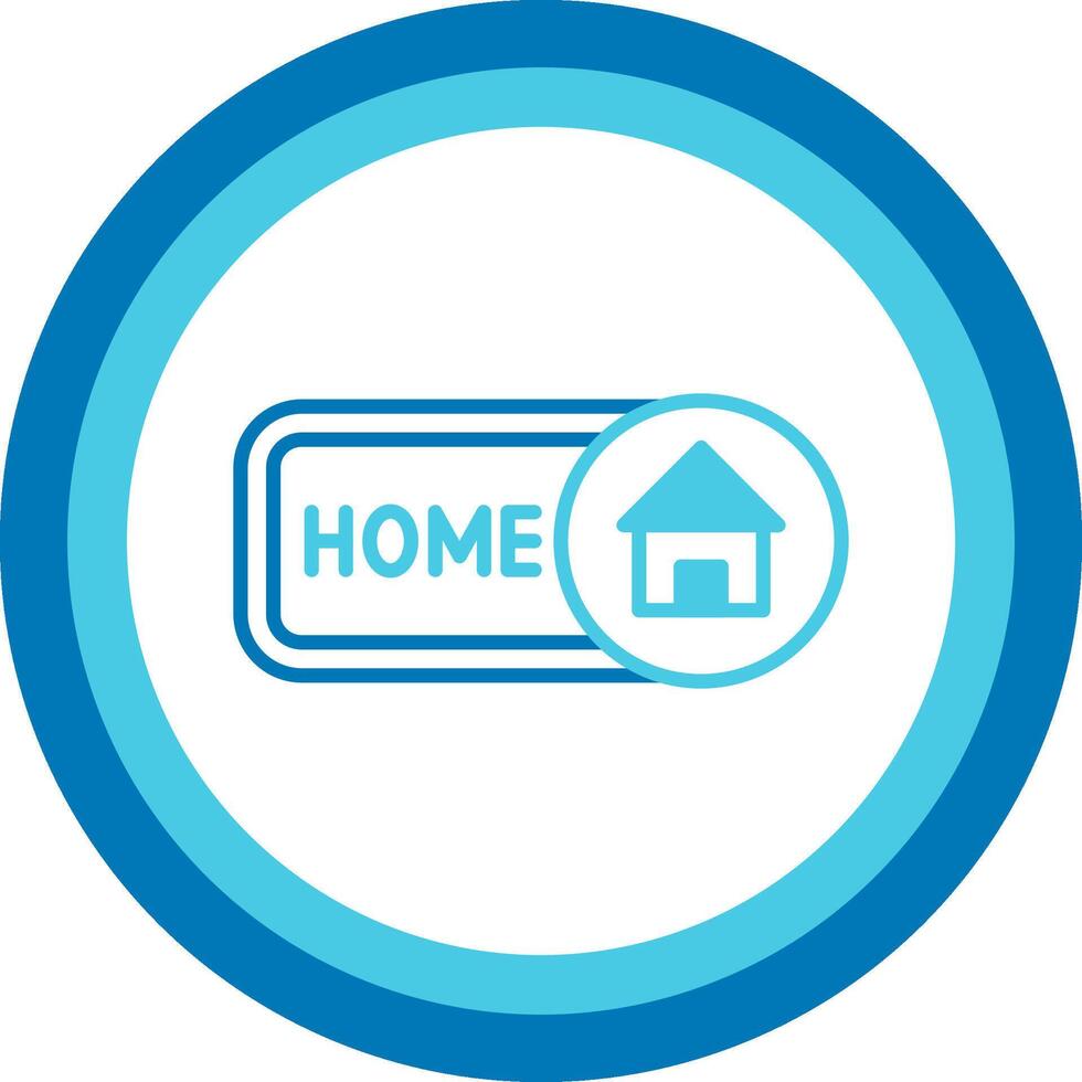 Home Blue Tone Circle Icon vector