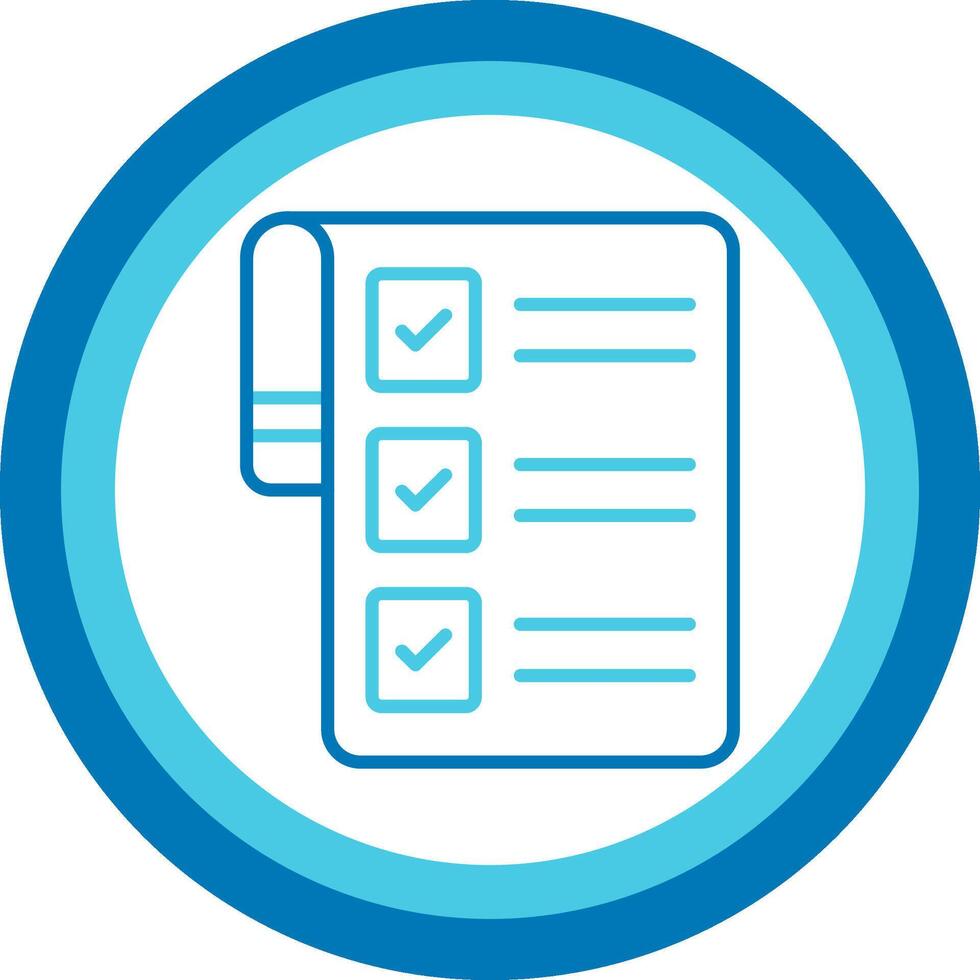 Checklist Blue Tone Circle Icon vector