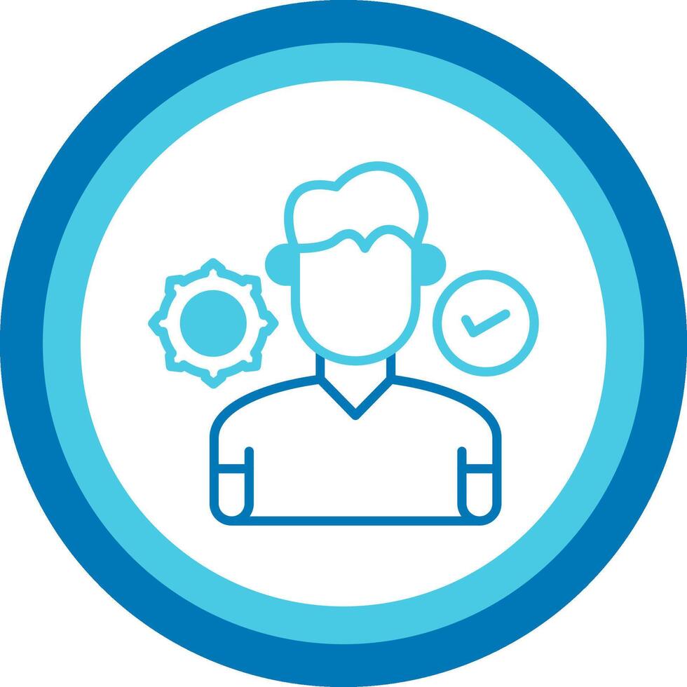Coach Blue Tone Circle Icon vector