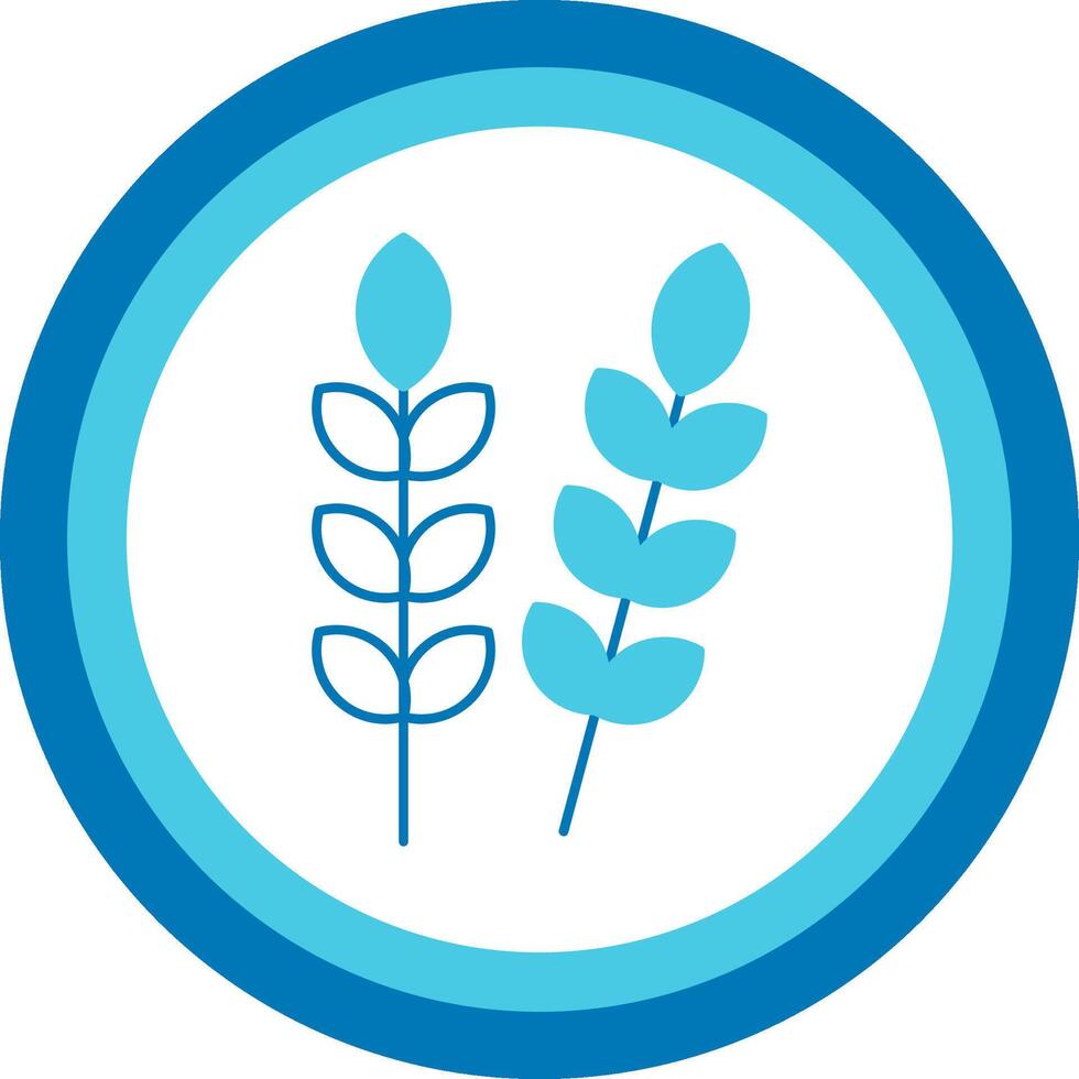 Crops Blue Tone Circle Icon vector