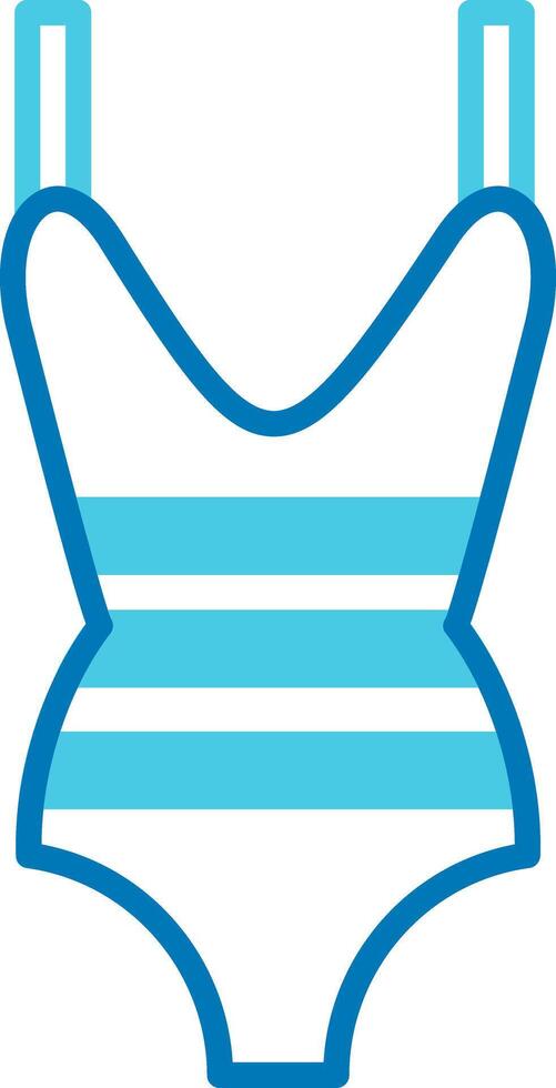 Leotard Blue Tone Circle Icon vector