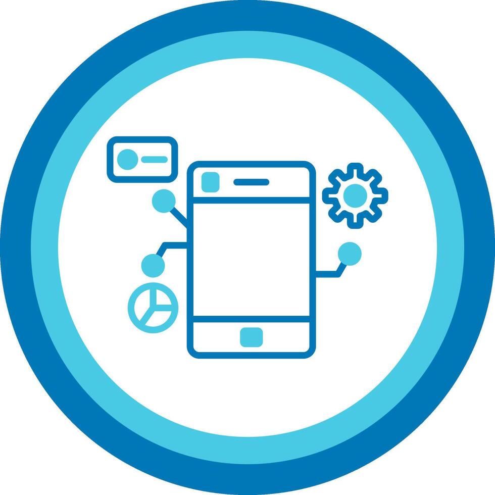 Mobility Blue Tone Circle Icon vector