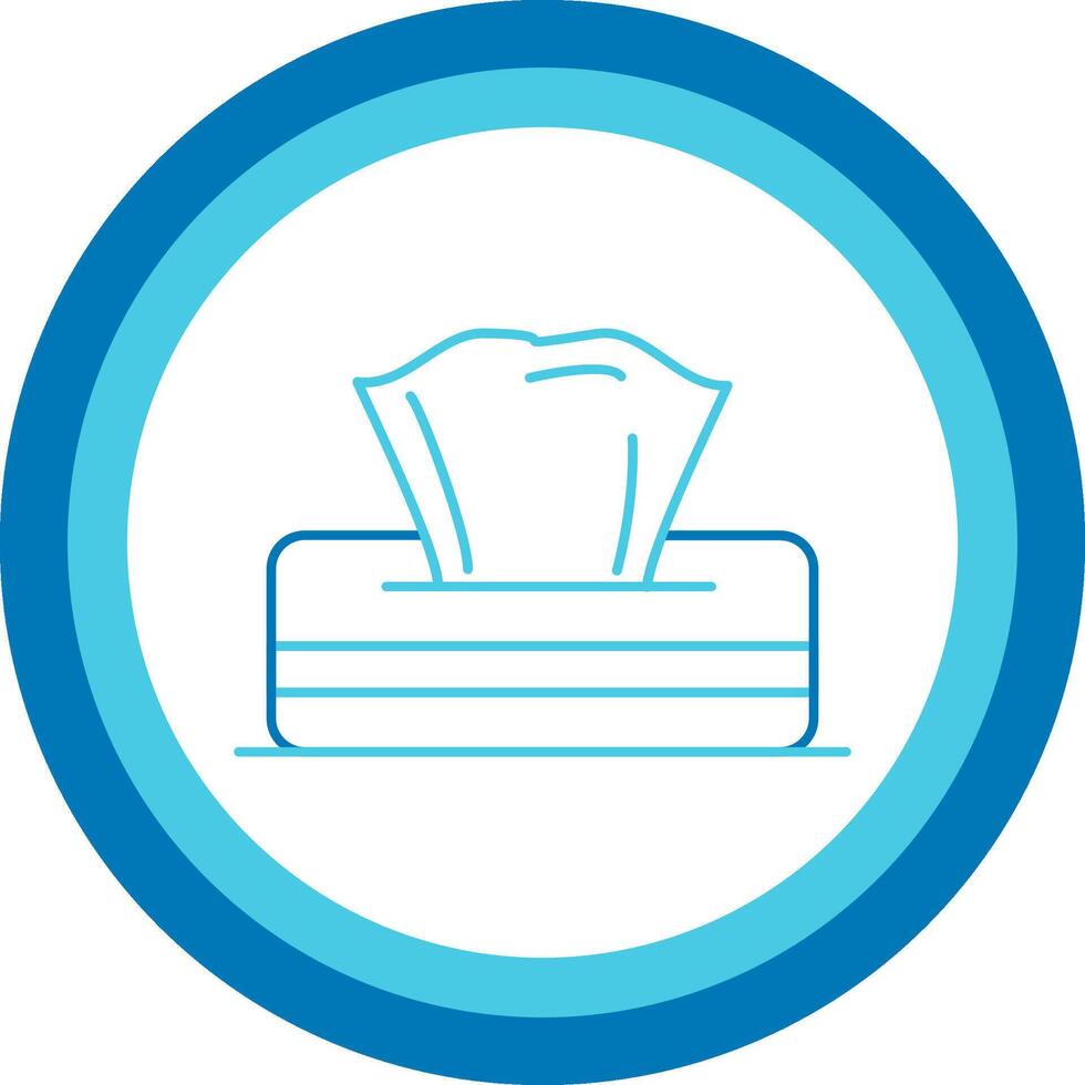 Napkin Blue Tone Circle Icon vector