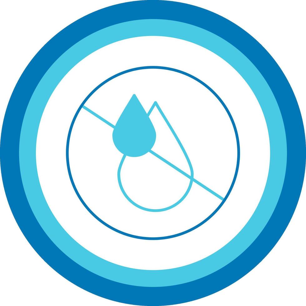 No Potable Blue Tone Circle Icon vector