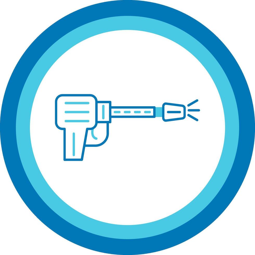 Power Wash Blue Tone Circle Icon vector