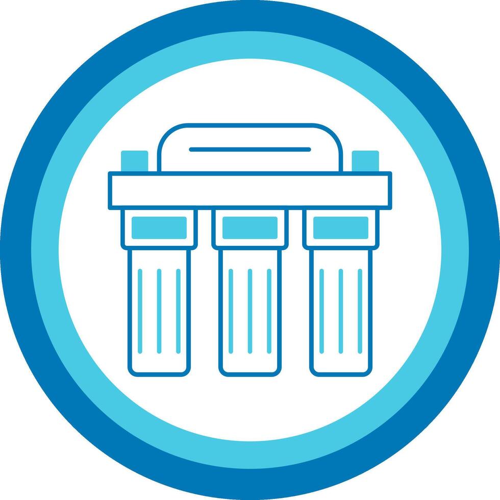 Water Filter Blue Tone Circle Icon vector