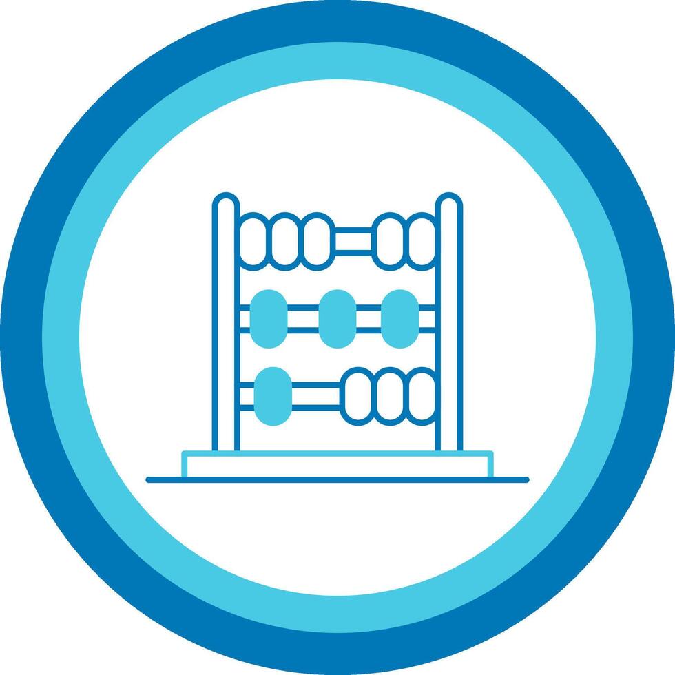 Abacus Blue Tone Circle Icon vector