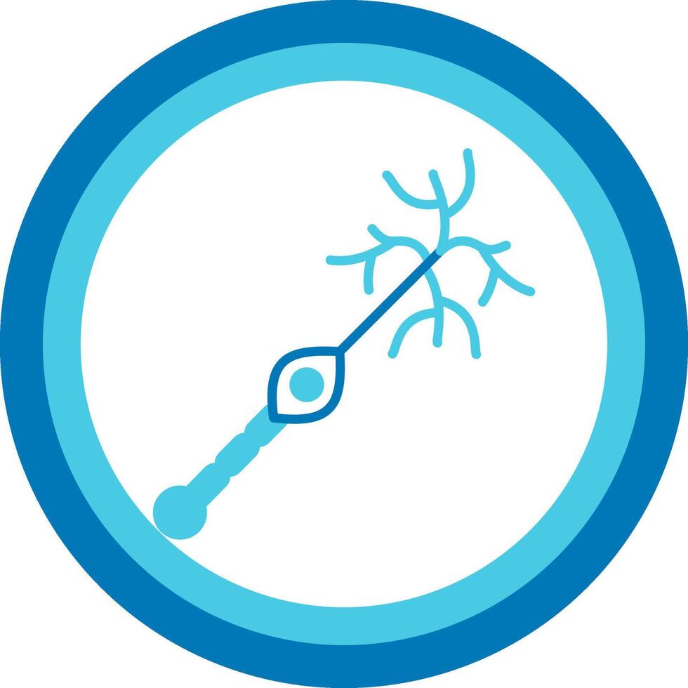 Unipolar Neuron Blue Tone Circle Icon vector