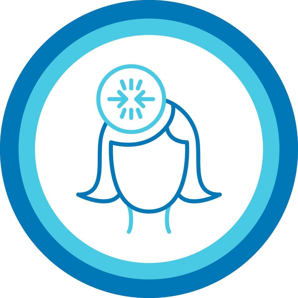 Conflict Blue Tone Circle Icon vector