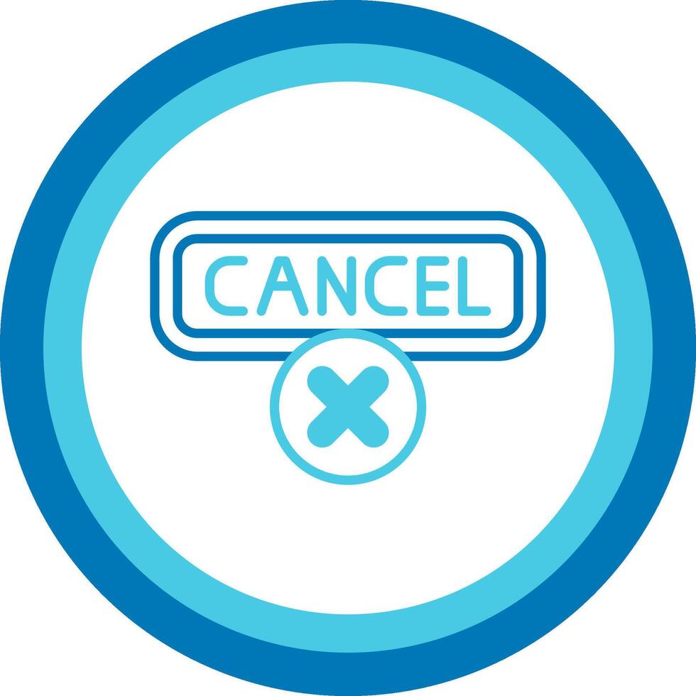 Cancel Blue Tone Circle Icon vector
