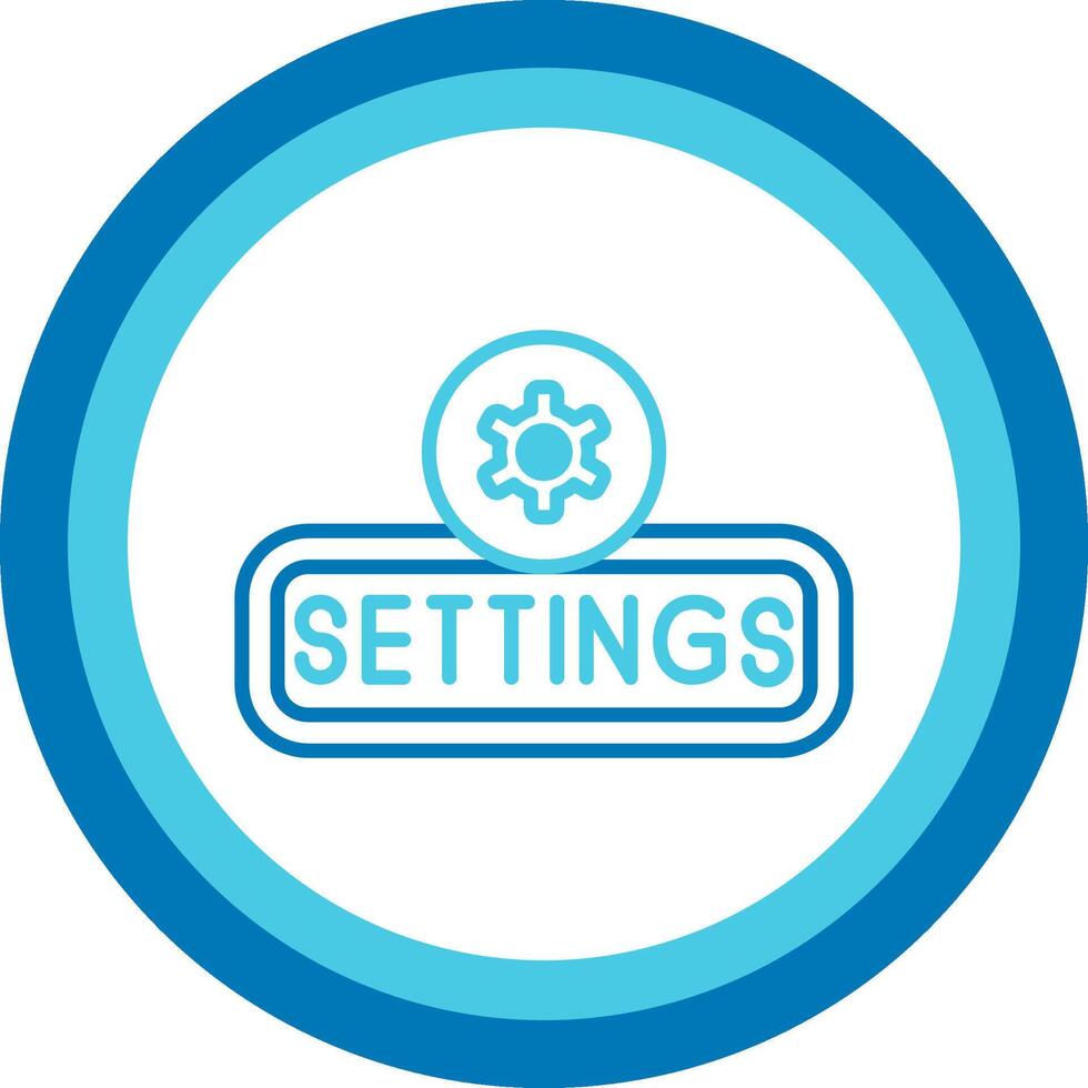 Setting Blue Tone Circle Icon vector