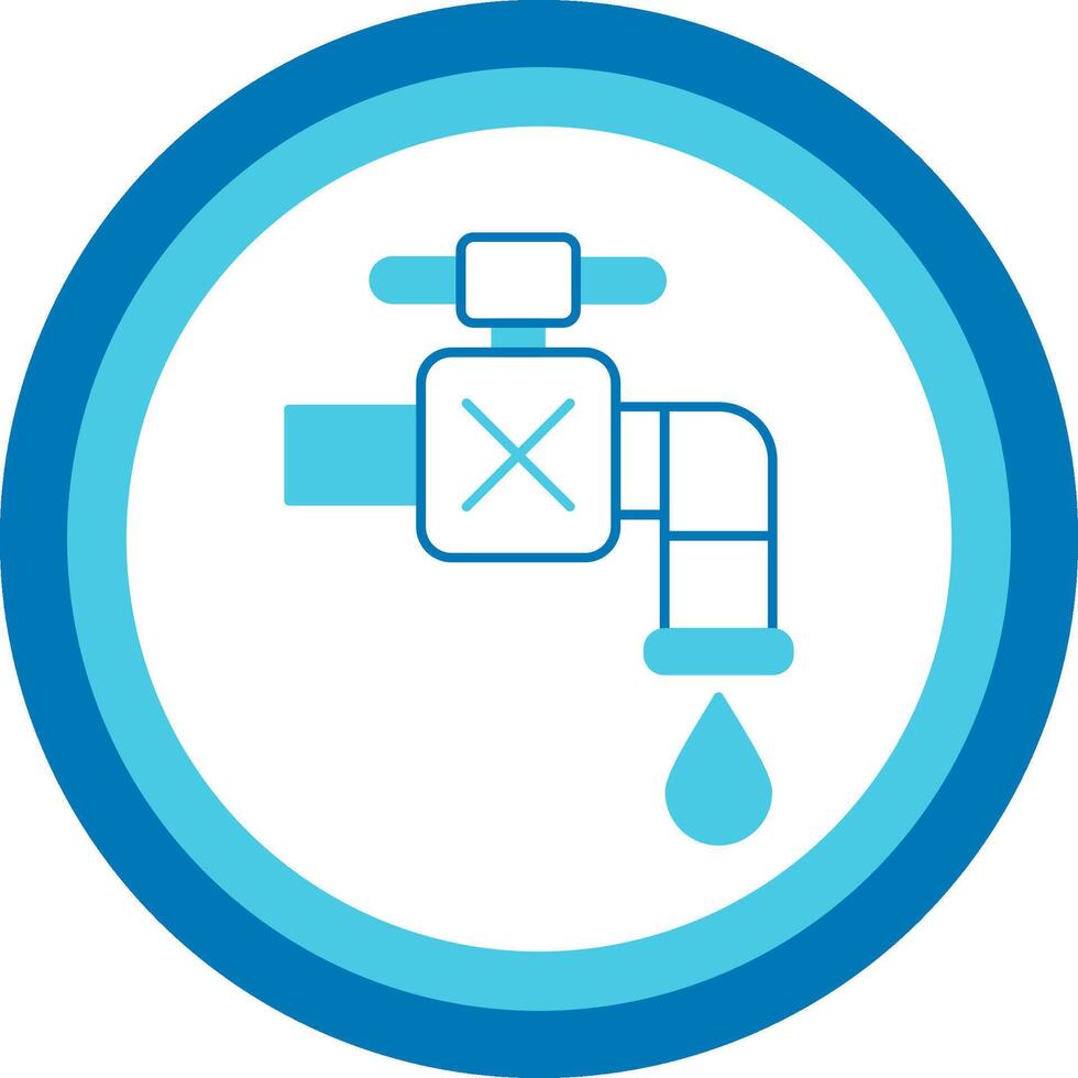 Tap Water Blue Tone Circle Icon vector