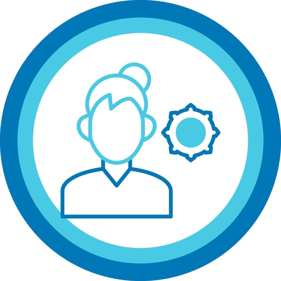 Support Blue Tone Circle Icon vector