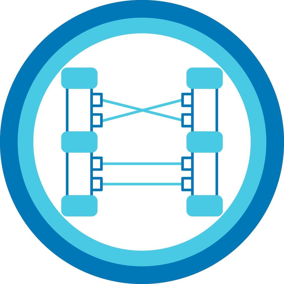 Laser Blue Tone Circle Icon vector