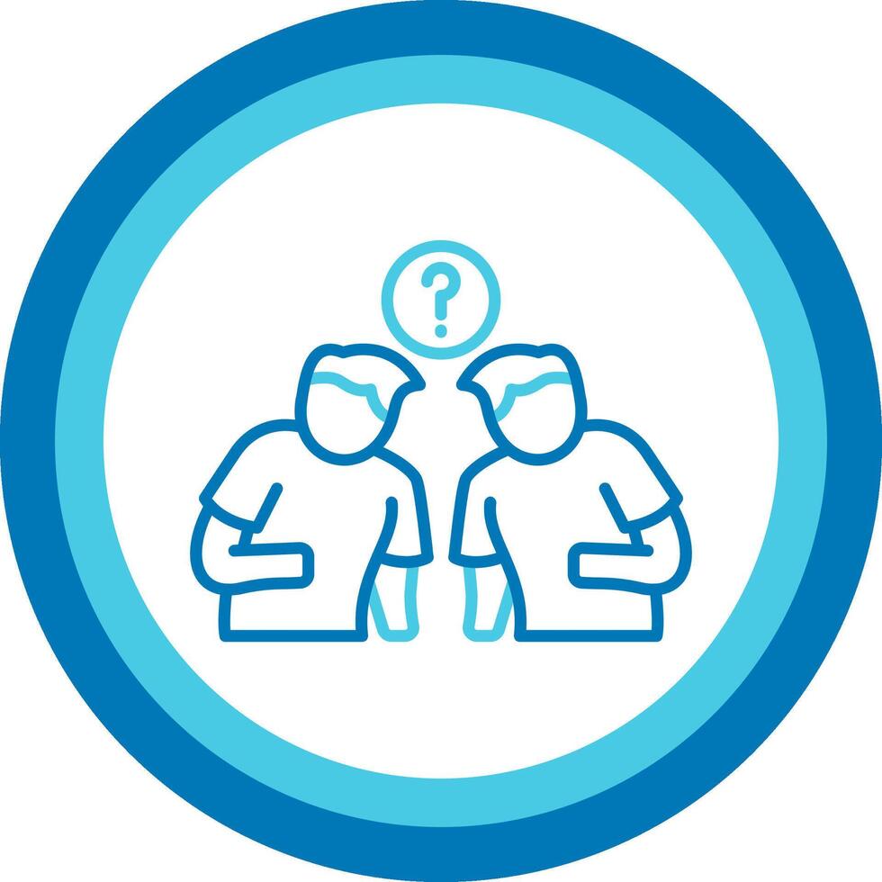 Virus Spread Blue Tone Circle Icon vector