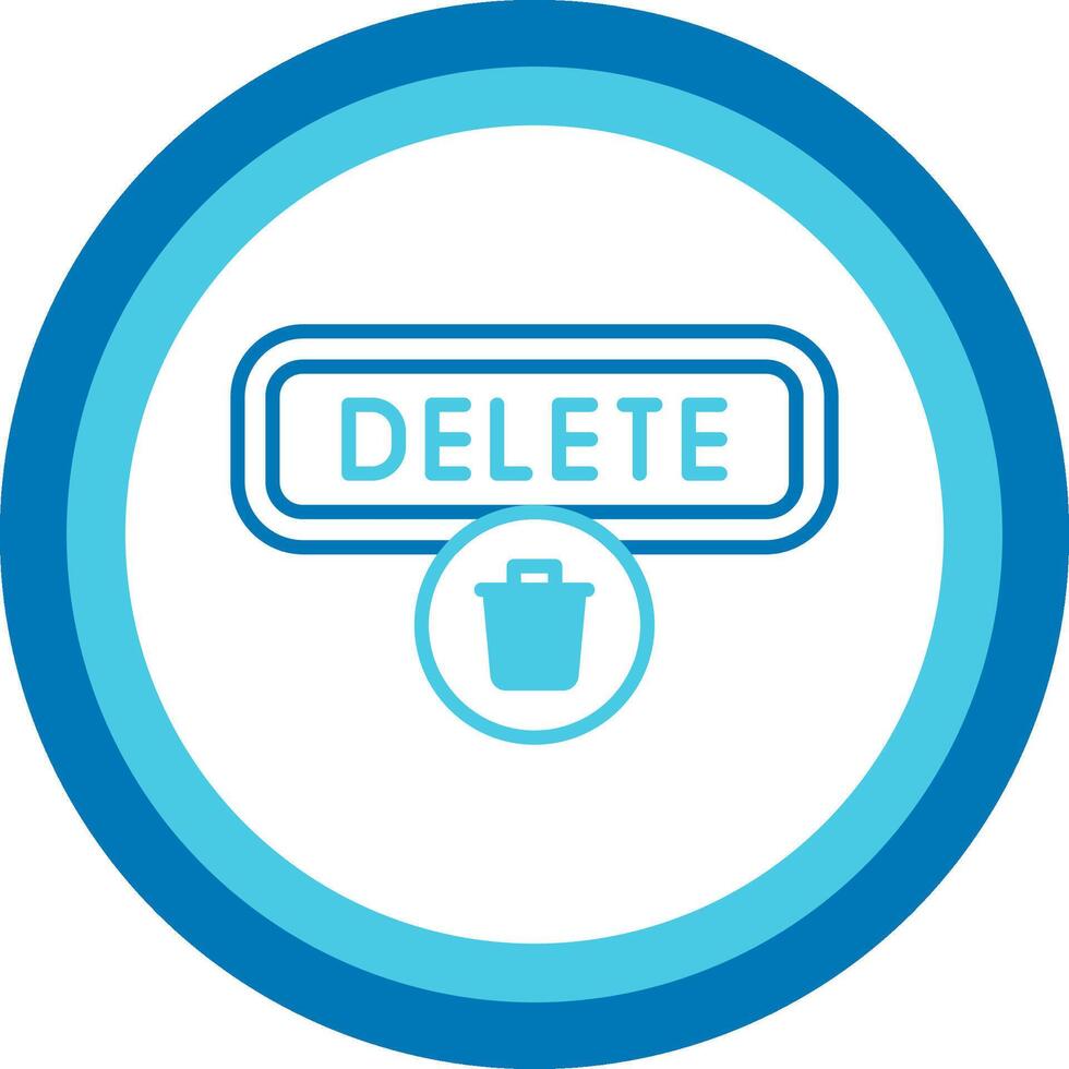 Delete Blue Tone Circle Icon vector