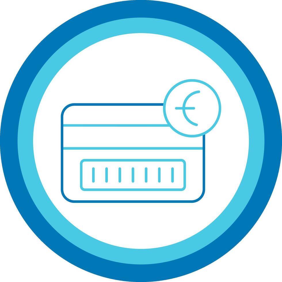 Tap To Pay Blue Tone Circle Icon vector