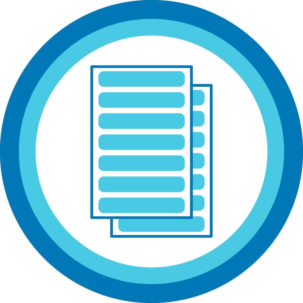 Daily Ledger Blue Tone Circle Icon vector
