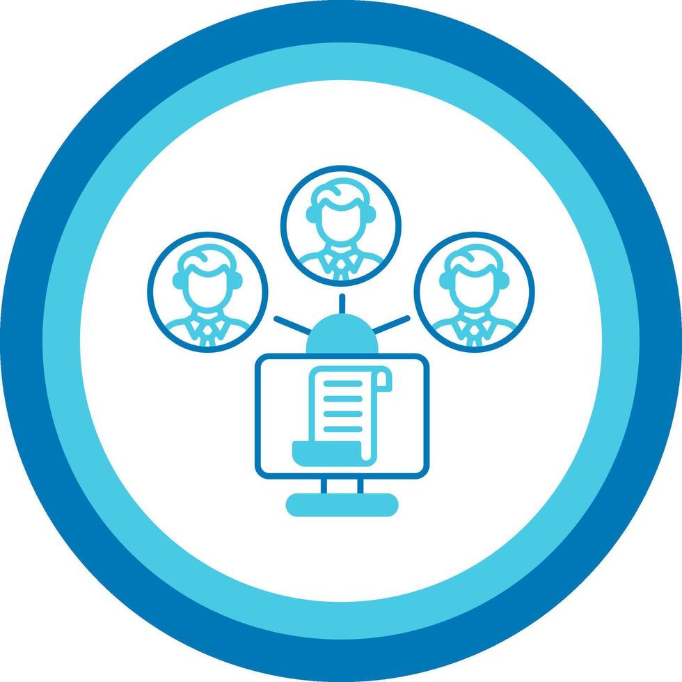 Files Exchange Blue Tone Circle Icon vector