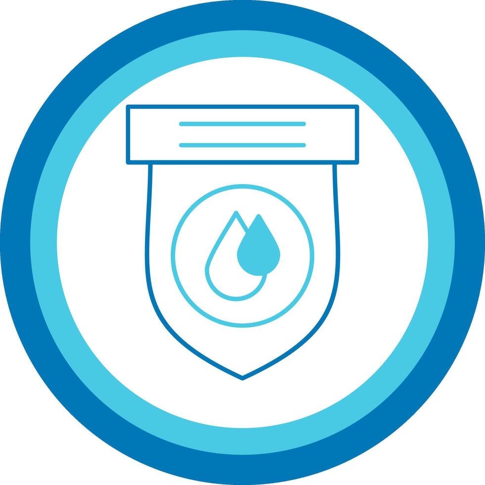 Water Blue Tone Circle Icon vector