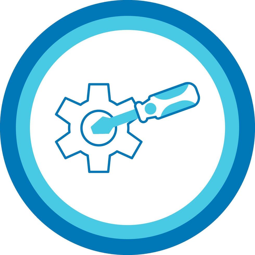 Repair Blue Tone Circle Icon vector