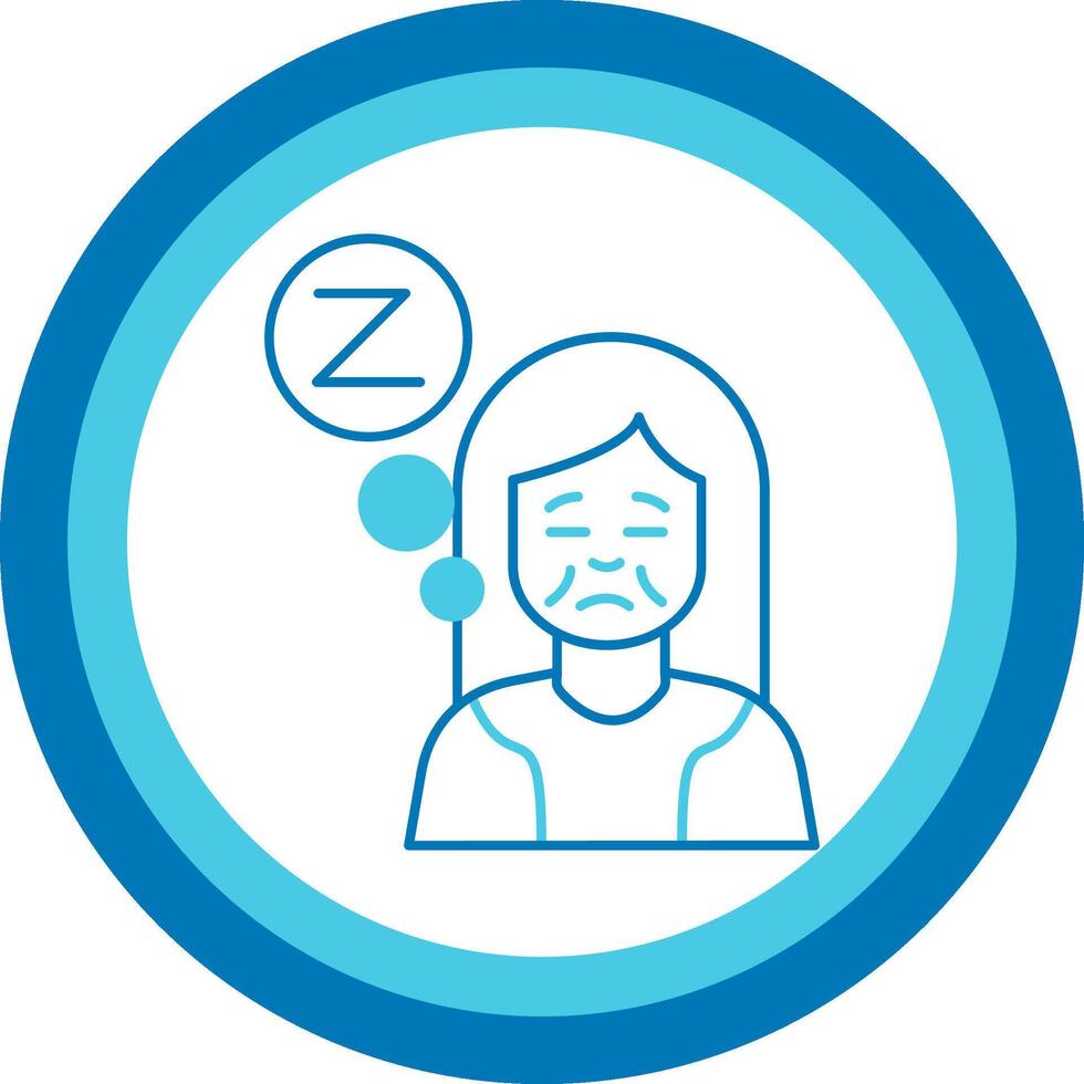 Insomnia Blue Tone Circle Icon vector