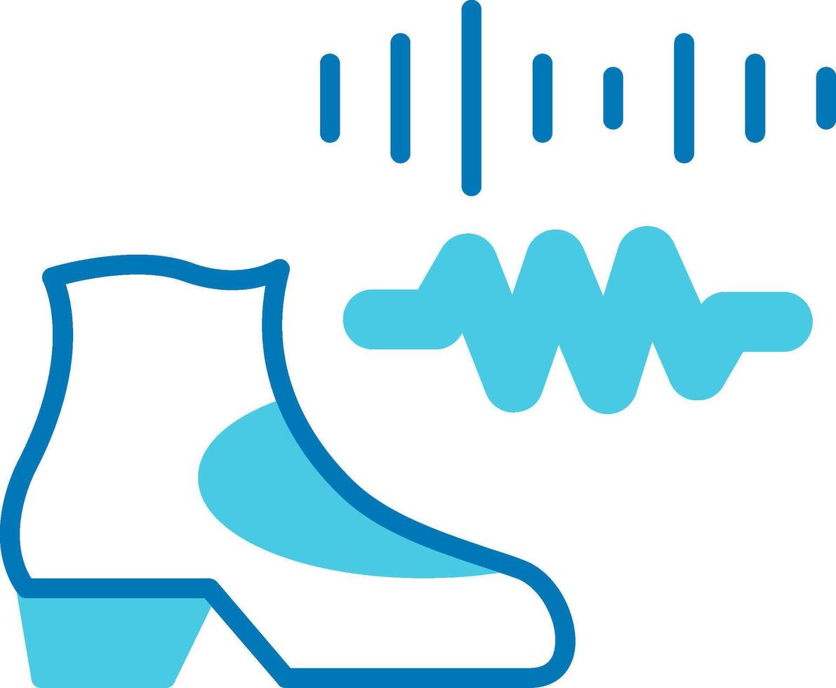 Rhythm Blue Tone Circle Icon vector
