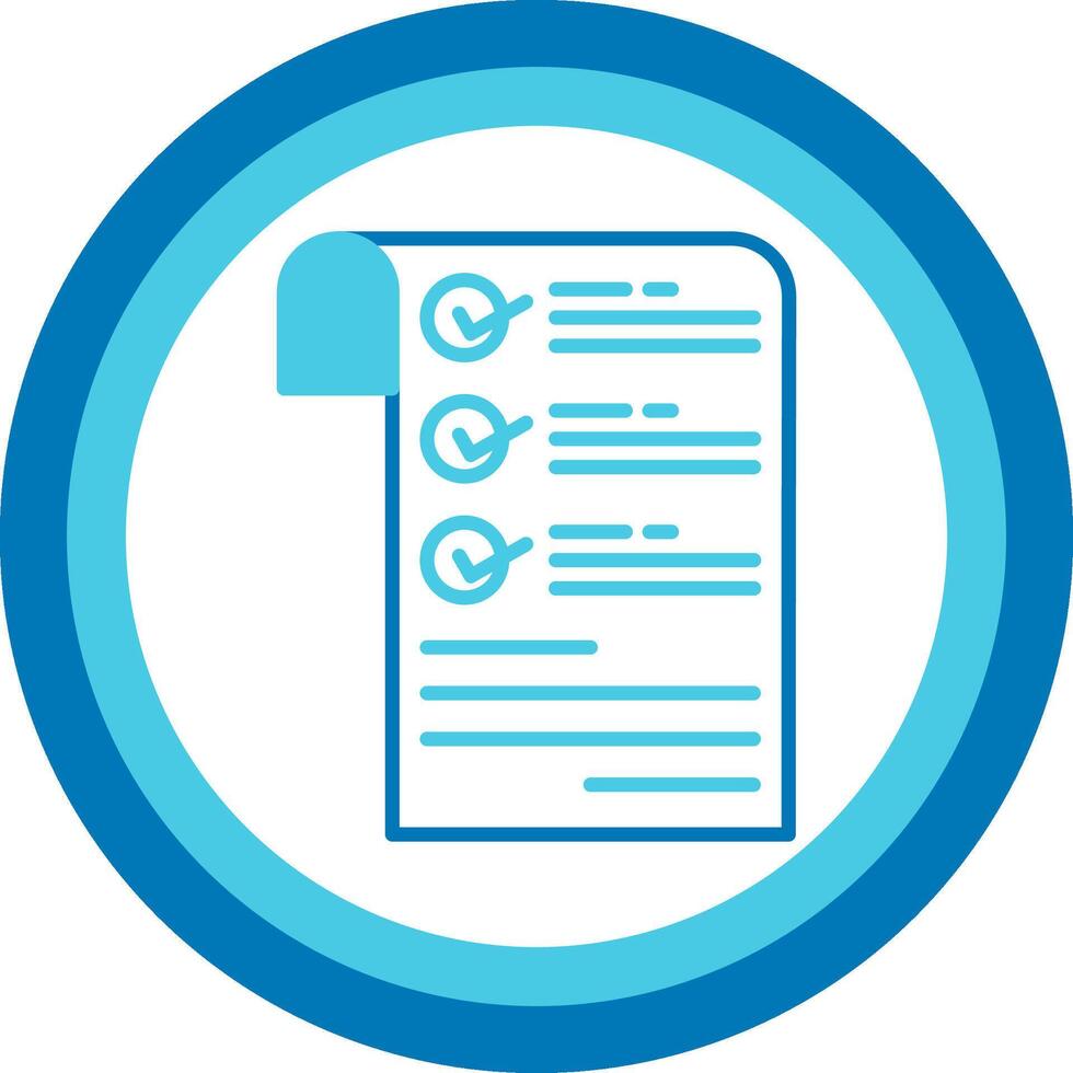 Checklist Blue Tone Circle Icon vector