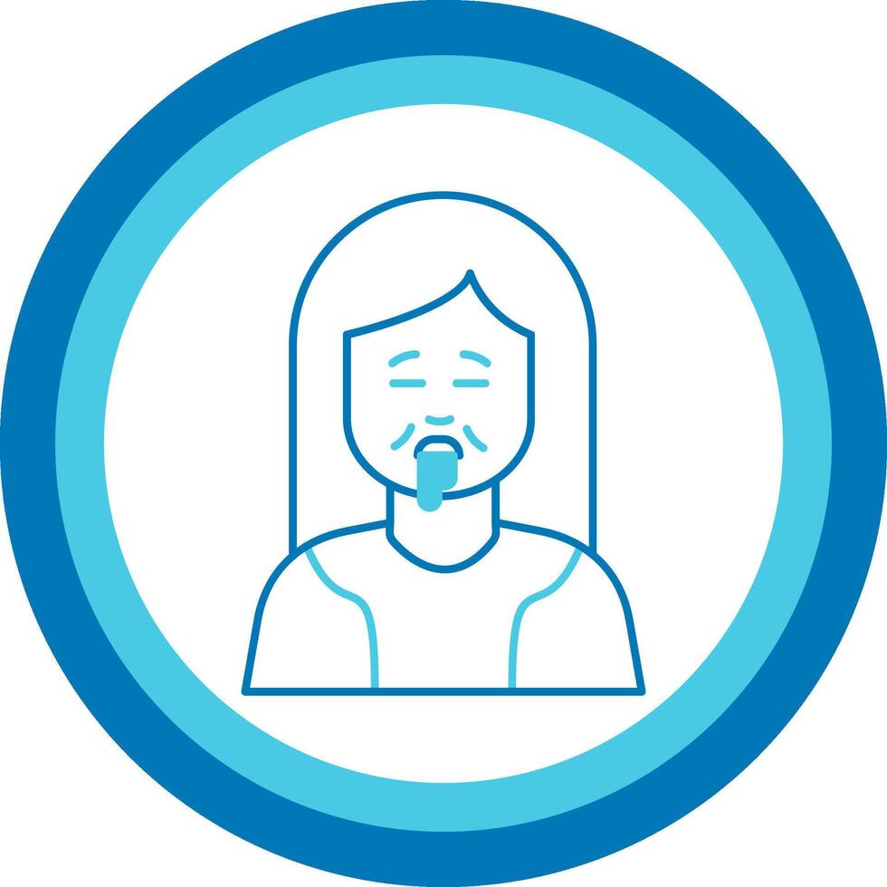 Drolling Blue Tone Circle Icon vector