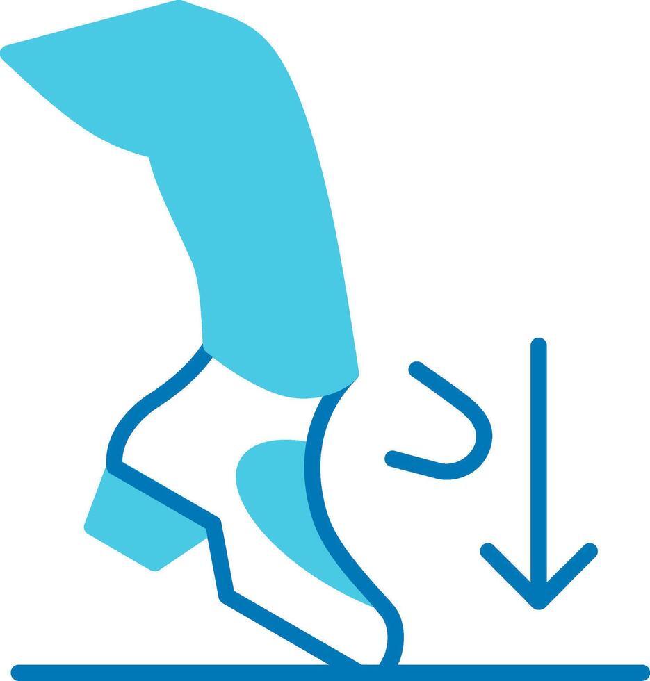 Ball Dig Blue Tone Circle Icon vector