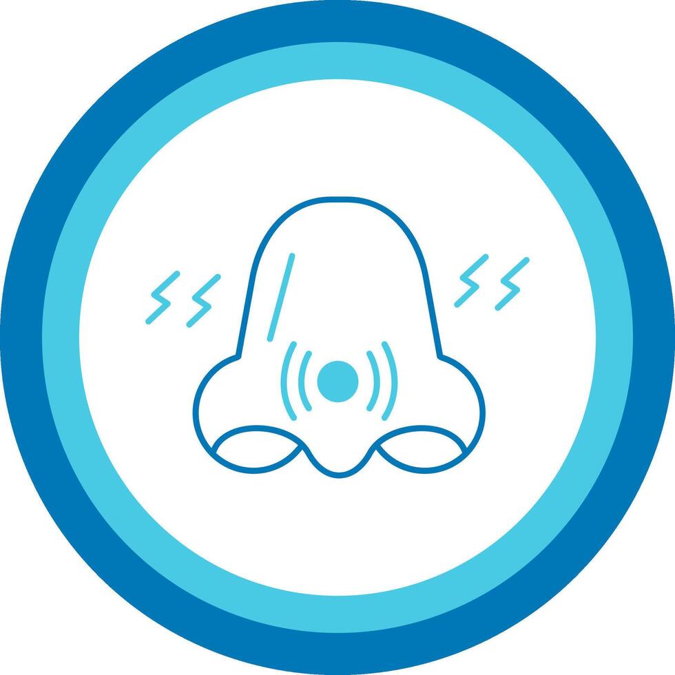 Congestion Blue Tone Circle Icon vector