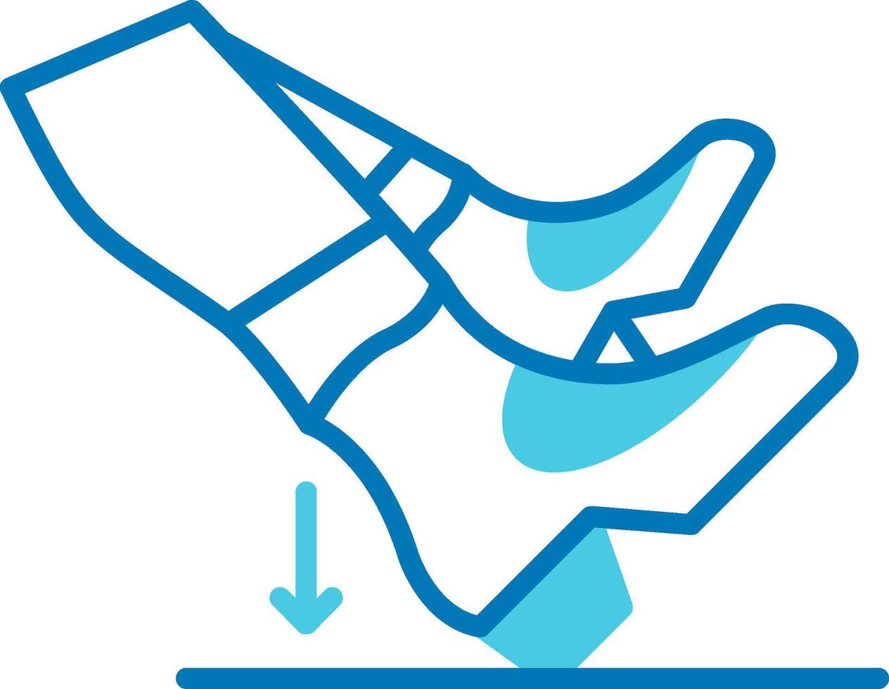 Heel Dig Blue Tone Circle Icon vector