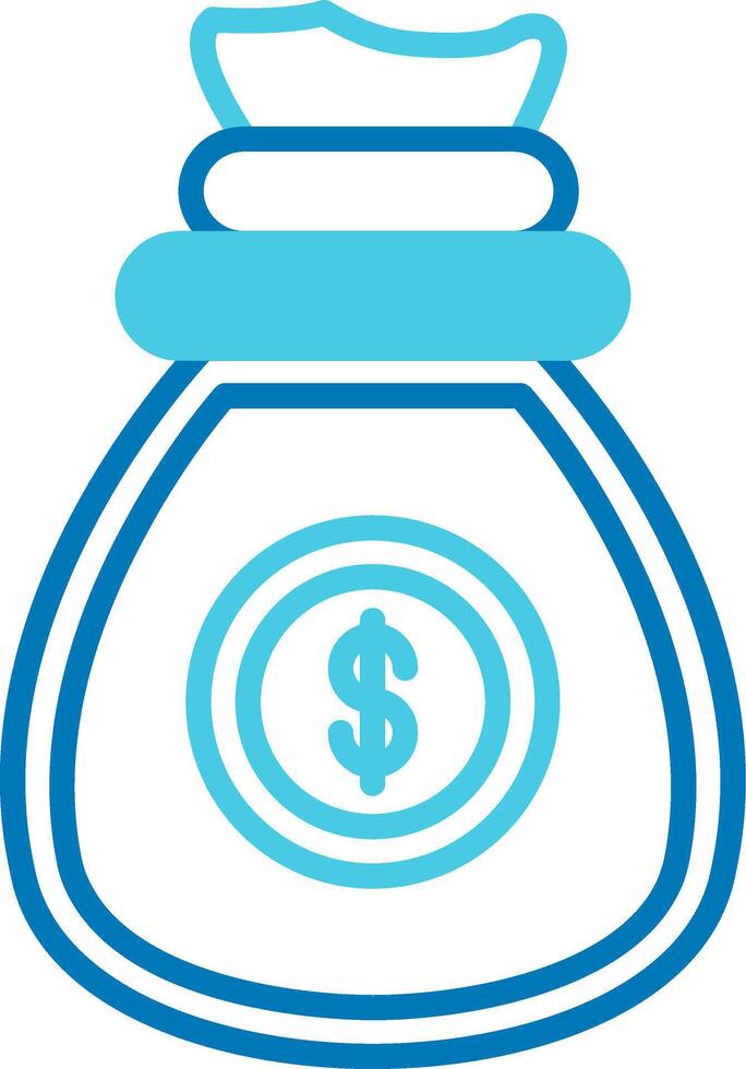 Money Blue Tone Circle Icon vector