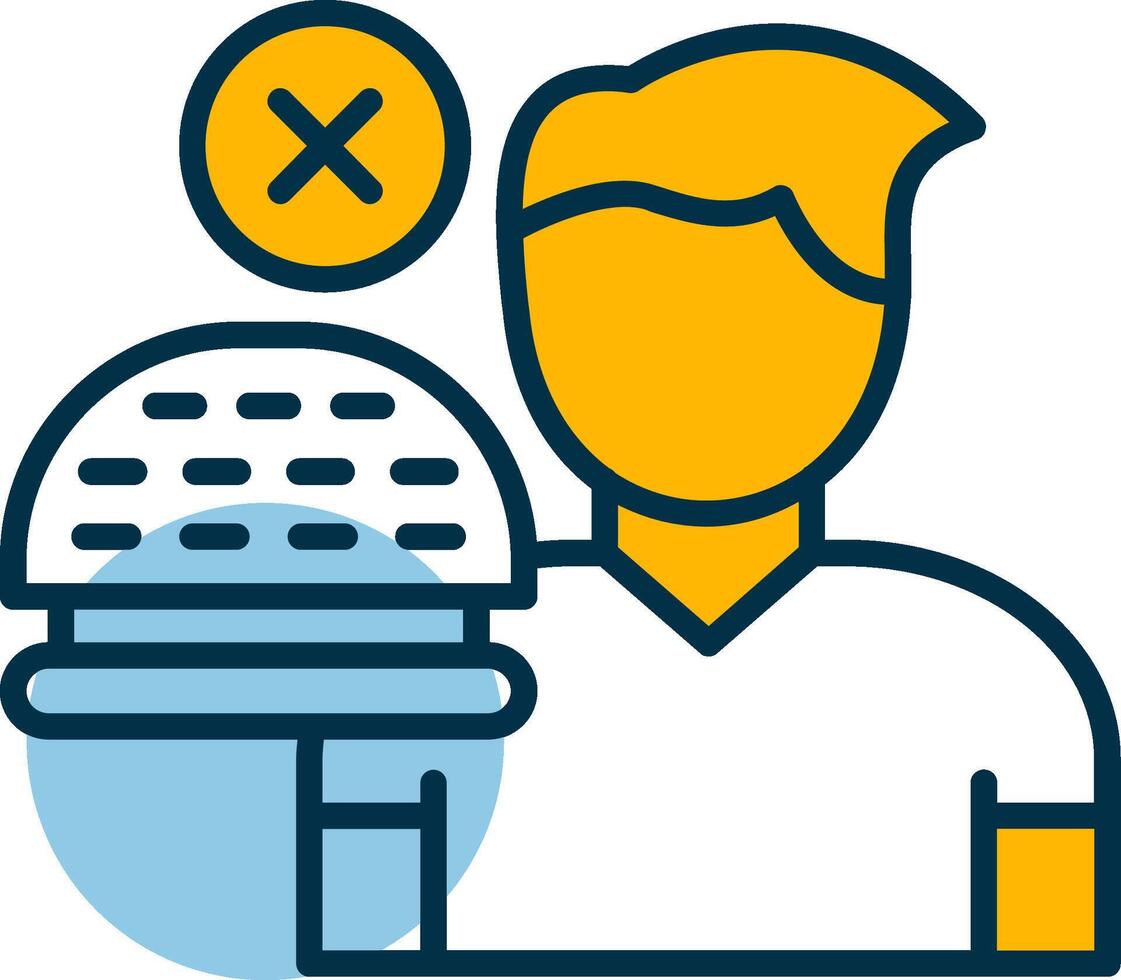 No Appetite Shapes Icon vector