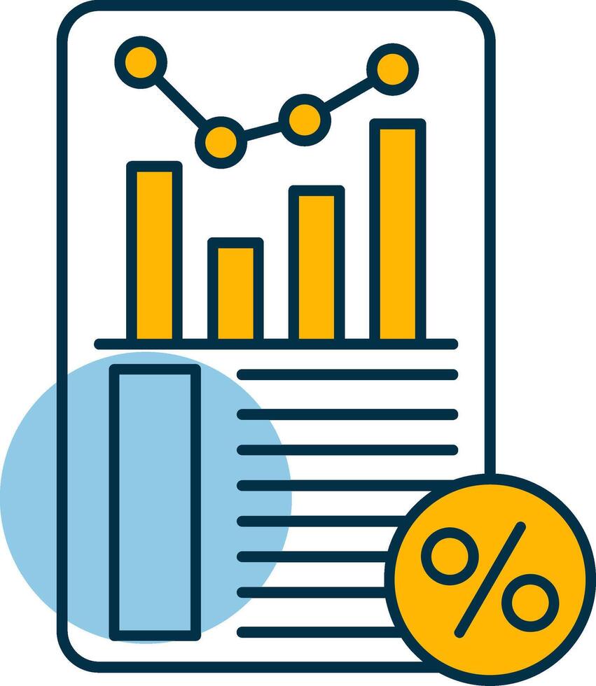 Sales Report Shapes Icon vector