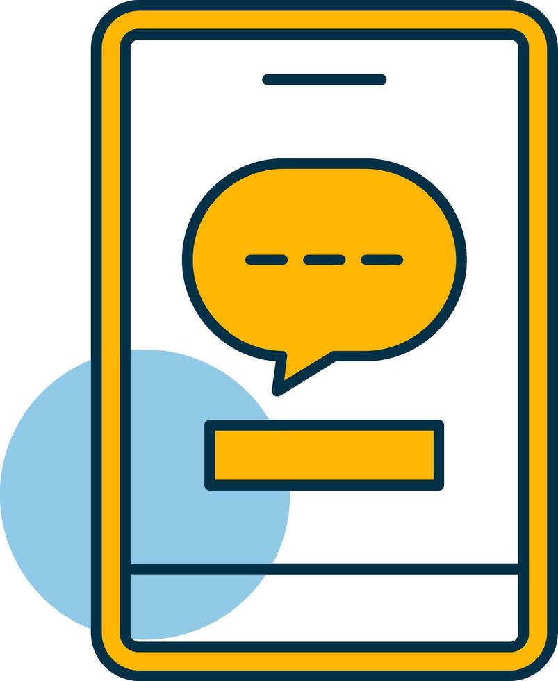Phone Message Shapes Icon vector