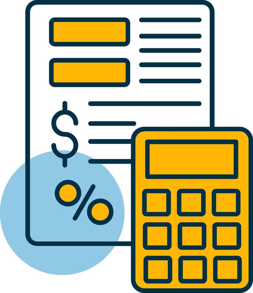 Expense Calculation Shapes Icon vector