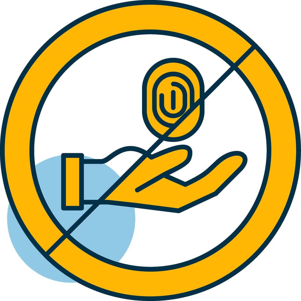 No Thief Shapes Icon vector
