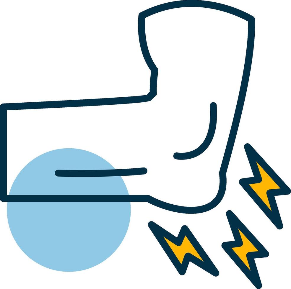 Elbow Pain Shapes Icon vector