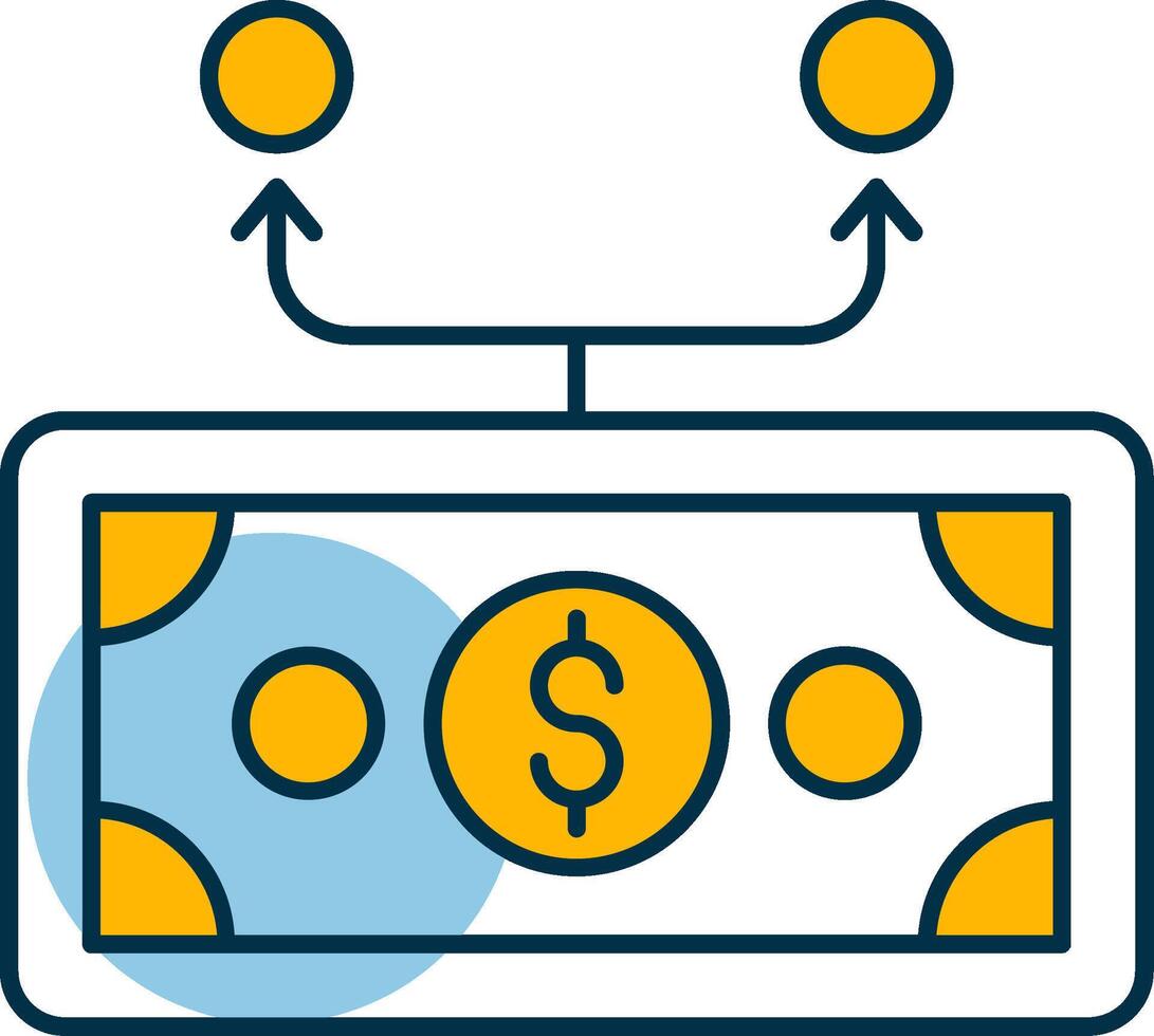 Expenses Division Shapes Icon vector