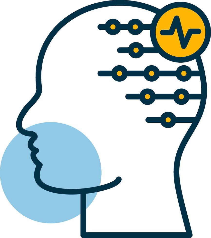 Electroencephalogram Shapes Icon vector